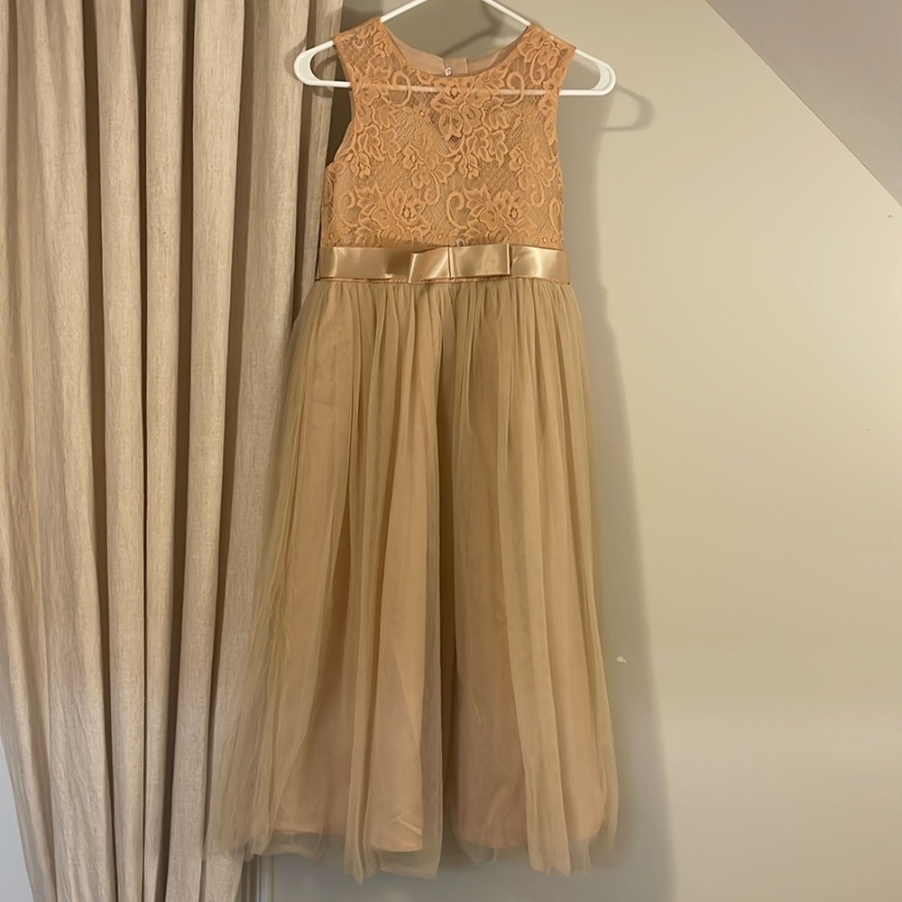 Blush Pink Kids Formal Gown